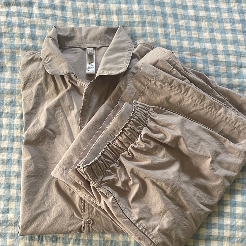 Like New SKIMS Oversized Gray Pajama Set Intimates & Sleepwear